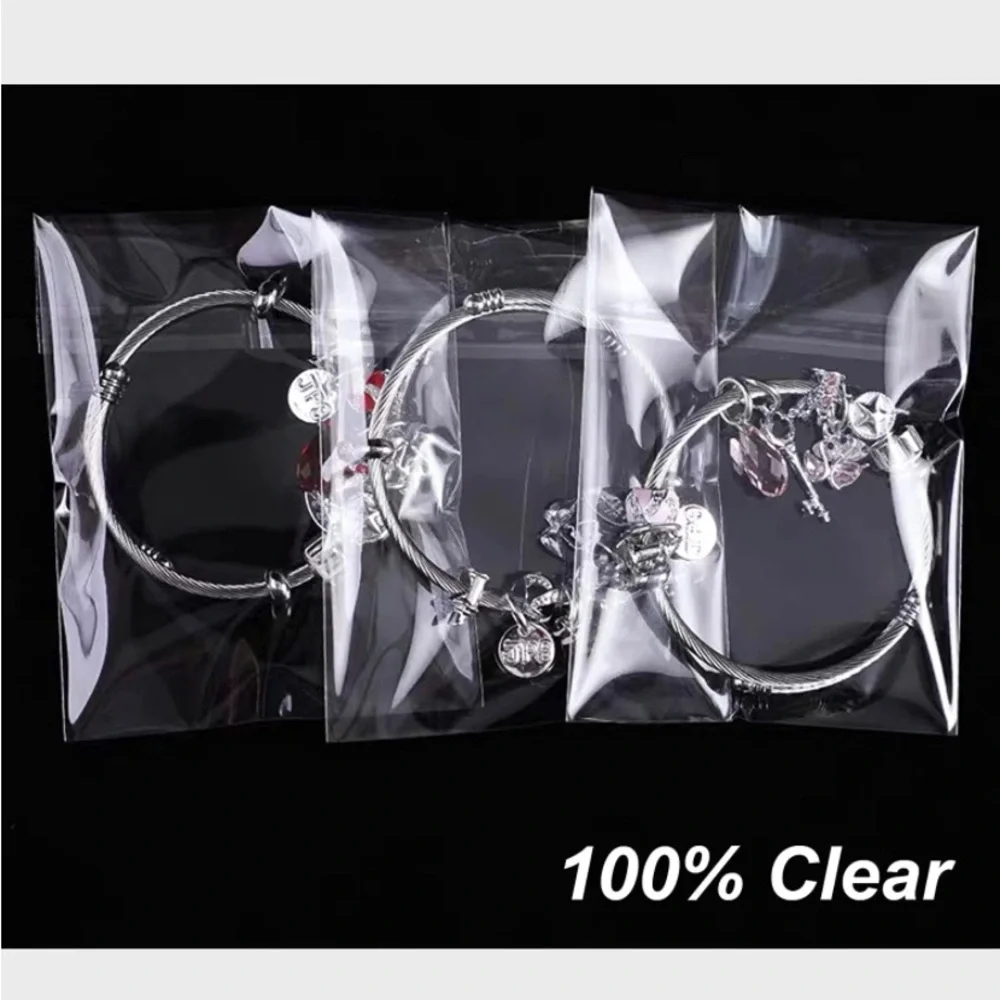 25ct 5x7” Clear Cello Bags ⭐️w/Free Stickers 🍃🆕🍃Crystal Clear ~ Resealable